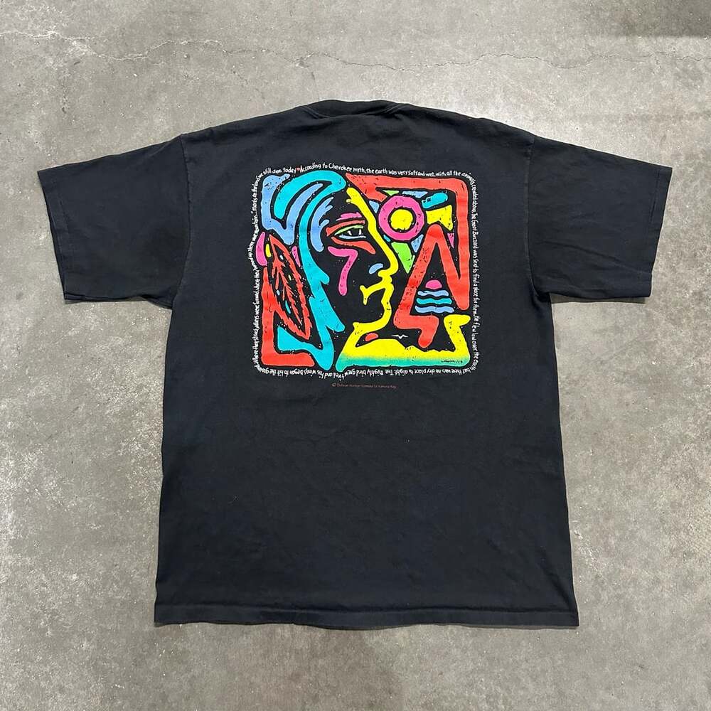 Vintage 1993 Chattanooga Tennessee Native American Art T-Shirt XL